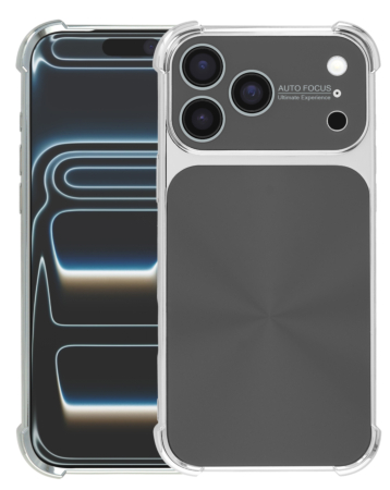 CD-Pattern Electroplated Four Corner Shockproof Case - BLACK for iPhone 17 Pro (Only Ground Shipping)