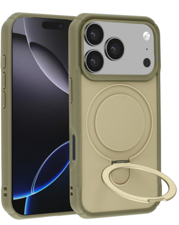Shockproof Case with Magnetic Kickstand - KHAKI for iPhone 17 Pro (Only Ground Shipping)