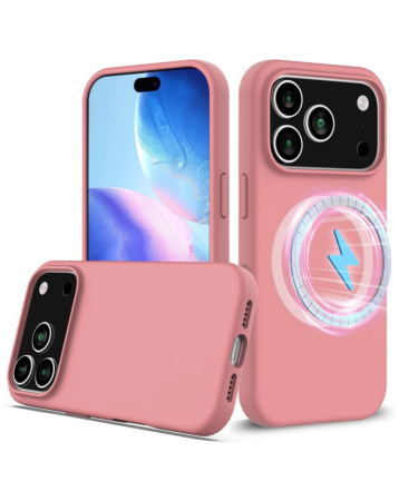 Soft Solid Silicone Case with Wireless Charging - PINK for iPhone 17 Pro (Only Ground Shipping)