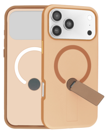 Shockproof Rugger Magnetic Case with Kickstand (BROWN) for iPhone 17 Pro Max (Only Ground Shipping)