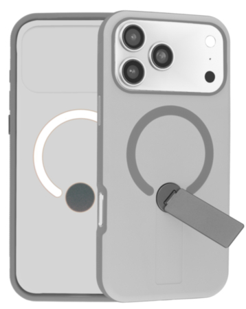 Shockproof Rugger Magnetic Case with Kickstand (GRAY) for iPhone 17 Pro Max (Only Ground Shipping)