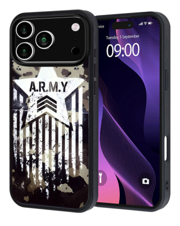 Printing Aluminum Plate Case - A.R.M.Y. for iPhone 17 Pro Max (Only Ground Shipping)