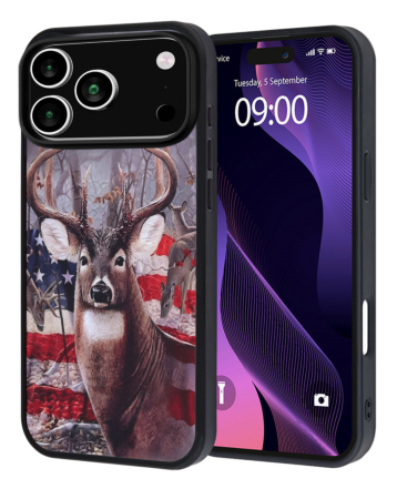 Printing Aluminum Plate Case - USA FLAG for iPhone 17 Pro Max (Only Ground Shipping)