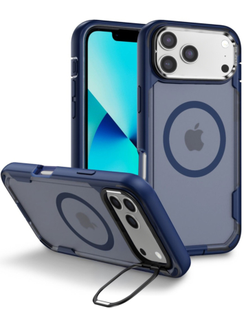 Shockproof Magsafe Case with Camera Stand - BLUE for iPhone 17 Pro Max (Only Ground Shipping)