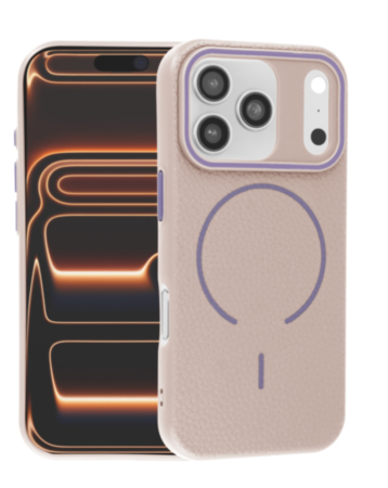 Magnetic Leather Soft Cases (VIVID ROCK) for iPhone 17 Pro Max (Only Ground Shipping)