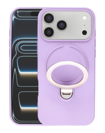 Pastel Shield Carbon Fiber Magnetic Kickstand Case (LILAC) for iPhone 17 Pro Max (Only Ground Shipping)