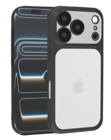 Frosted Transparent Matte Case with Lens Protection  -BLACK for iPhone 17 Pro Max (Only Ground Shipping)