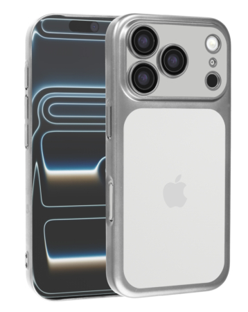 Frosted Transparent Matte Case with Lens Protection - SILVER for iPhone 17 Pro Max (Only Ground Shipping)