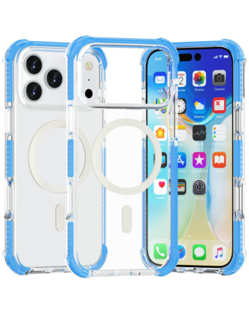 TPU Mesh Sport Case with Wireless Charging - BLUE for iPhone 17 Pro Max (Only Ground Shipping)
