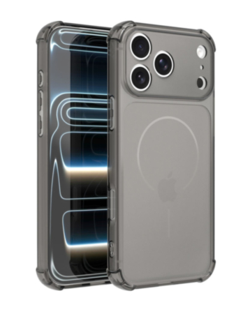 Magnetic Transparent TPU Case (BLACK) for iPhone 17 Pro Max (Only Ground Shipping)