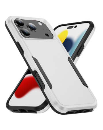 Dual Layers Shockproof Strong Case - WHITE for iPhone 17 Pro Max (Only Ground Shipping)