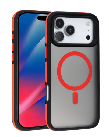 Bicolor Matte Magnetic Translucency Case - RED for iPhone 17 Pro Max (Only Ground Shipping)