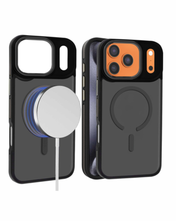 Slim Non-Slip Translucent Matte Wireless Charging Case - BLACK for iPhone 17 Pro Max (Only Ground Shipping)