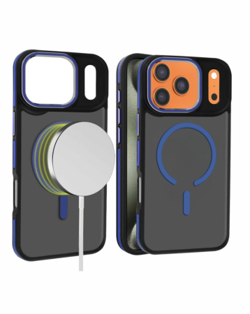 Slim Non-Slip Translucent Matte Wireless Charging Case - BLUE for iPhone 17 Pro Max (Only Ground Shipping)