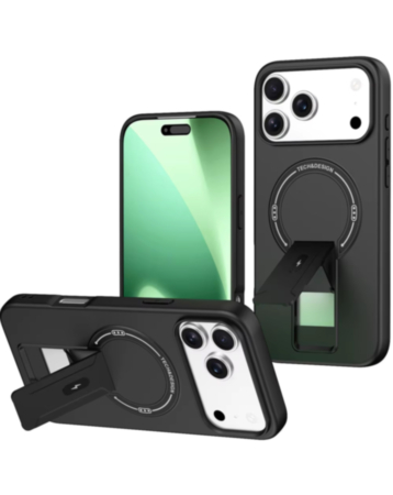 Rugger Magnetic Case with Hidden Kickstand (BLACK) for iPhone 17 Pro Max (Only Ground Shipping)