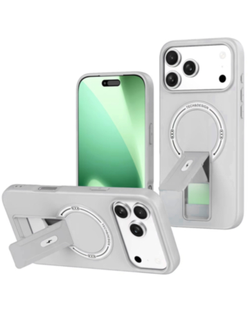 Rugged Magnetic Case with Hidden Kickstand (WHITE) for iPhone 17 Pro Max (Only Ground Shipping)