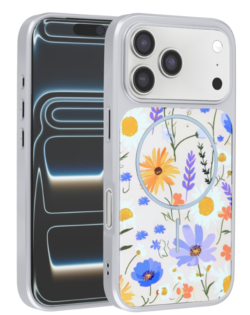 Dual Layer Flower Design Magsafe Cases - BEIGE for iPhone 17 Pro Max (Only Ground Shipping)