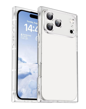 Square Clear Case - CLEAR for iPhone 17 Pro Max (Only Ground Shipping)