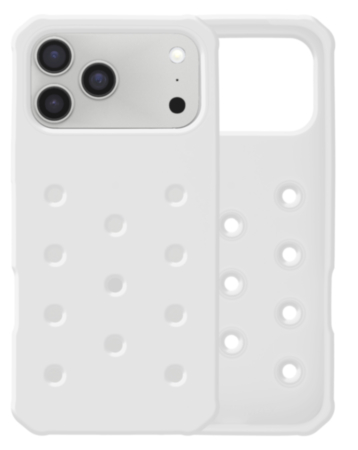 Charm Built Silicone Case (WHITE) for iPhone 17 Pro Max (Only Ground Shipping)
