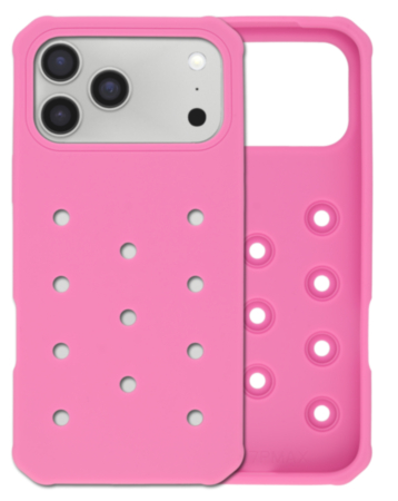 Charm Built Silicone Case (HOT PINK) for iPhone 17 Pro Max (Only Ground Shipping)