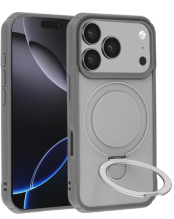 Shockproof Case with Magnetic Kickstand - GRAY for iPhone 17 Pro Max (Only Ground Shipping)
