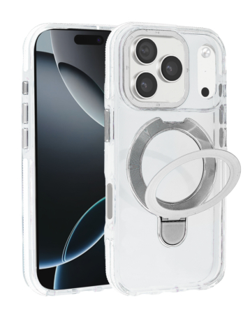 Transparent Case with Wireless Charging Kickstand - CLEAR for iPhone 17 Pro Max (Only Ground Shipping)