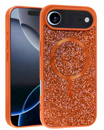 Thin Wireless Charging Bling Diamond Crystal Case - ORANGE  for iPhone Air (Only Ground Shipping)