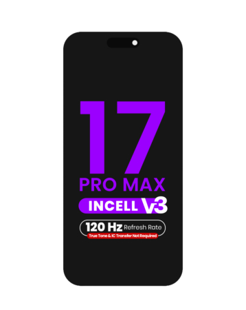 LCD Assembly for iPhone 17 Pro Max (True Tone Programming and IC Transfer NOT REQUIRED) (Aftermarket Incell / QV7 V3 / 120HZ)