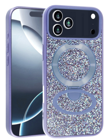 Sparkle Luxury Slim Case with Magnetic Kickstand for iPhone 17 Pro Max (LILAC) (Only Ground Shipping)