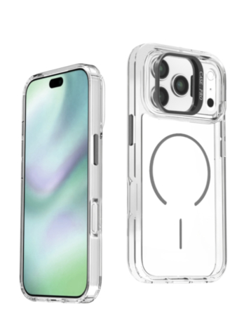 Magnetic Clear Case with Camera Kickstand for iPhone 17 Pro Max (BLACK) (Only Ground Shipping)