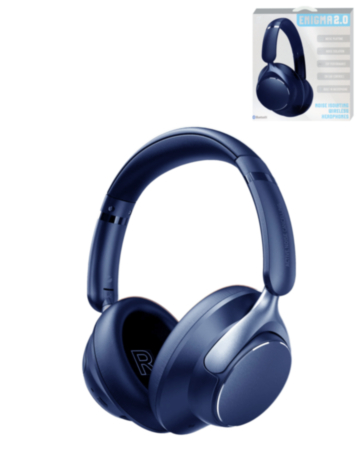 ENIGMA Noise Isolating Wireless Headphones with Built-in Microphone -NAVY (Only Ground Shipping)