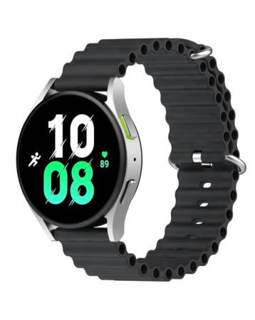 Ocean Band Silicone Sport Strap Band for Galaxy Watch (22mm) (BLACK) (Only Ground Shipping)