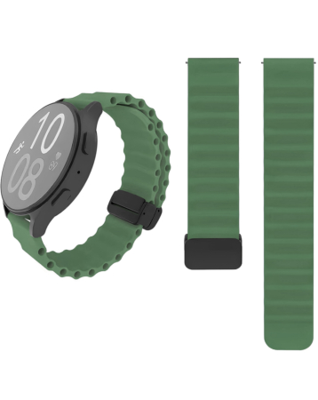 Silicone Marine Sport Strap Band for Galaxy Watch (22mm) (GREEN) (Only Ground Shipping)