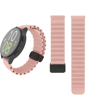 Silicone Marine Sport Strap Band for Galaxy Watch (22mm) (PINK) (Only Ground Shipping)