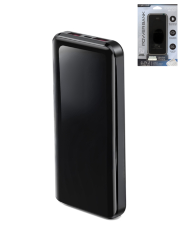 Turbo Charging Power Bank with Built-in Cables (10000mAh) (BLACK) (Only Ground Shipping)