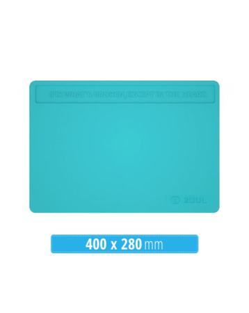 2UUL ST82 Heat Resisting Silicone Pad with Anti Dust Coating 400*280mm - BLUE (Only Ground Shipping)