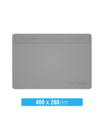 2UUL ST83 Heat Resisting Silicone Pad with Anti Dust Coating 400*280mm - GREY (Only Ground Shipping)