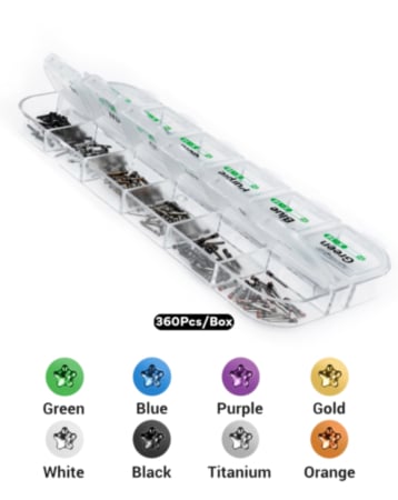 2UUL SC13 IP Color Screw Charge Port Spare Screw Kit (360 Pieces Set) (Only Ground Shipping)