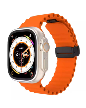 Ocean-Style Magnetic Silicone Band (ORANGE) for iWatch (38/40/41mm) (Only Ground Shipping)