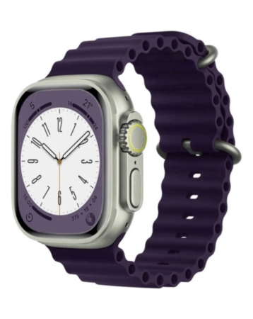 Silicone Ocean Strap with Metal Buckle (BERRY PURPLE) for iWatch (38 / 40 / 41mm) (Only Ground Shipping)