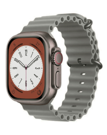 Silicone Ocean Strap with Metal Buckle (COASTAL ASH) for iWatch (38 / 40 / 41mm) (Only Ground Shipping)