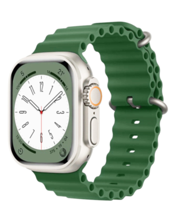 Silicone Ocean Strap with Metal Buckle (ALFALFA) for iWatch (38 / 40 / 41mm) (Only Ground Shipping)