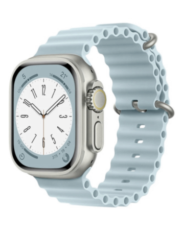 Silicone Ocean Strap with Metal Buckle (DARK LAVENDER) for iWatch (38 / 40 / 41mm) (Only Ground Shipping)