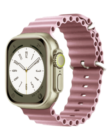 Silicone Ocean Strap with Metal Buckle (LAVENDER) for iWatch (38 / 40 / 41mm) (Only Ground Shipping)