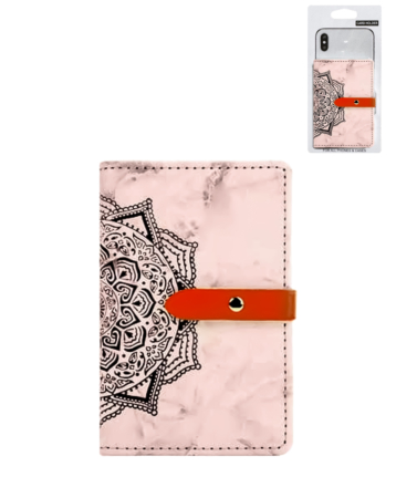 Universal Back Phone Datura Flower Leather Card Slot (BROWN) (Only Ground Shipping)