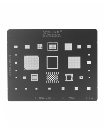AMAOE BGA Reballing Stencil for iPad 6 / Mini 4 (Not Returnable)