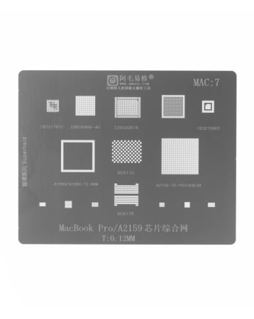 AMAOE BGA Reballing Stencil for Macbook MAC7 - MacBook Pro A2159 (Not Returnable)