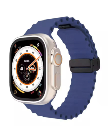 Ocean-Style Magnetic Silicone Band (MIDNIGHT BLUE) for iWatch (42/44/45/49mm) (Only Ground Shipping)