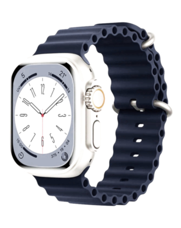 Silicone Ocean Strap with Metal Buckle (MIDNIGHT) for iWatch (42 / 44 / 45 / 49mm) (Only Ground Shipping)