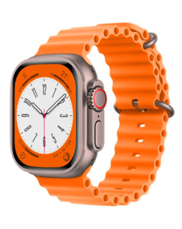 Silicone Ocean Strap with Metal Buckle (ORANGE) for iWatch (42 / 44 / 45 / 49mm) (Only Ground Shipping)